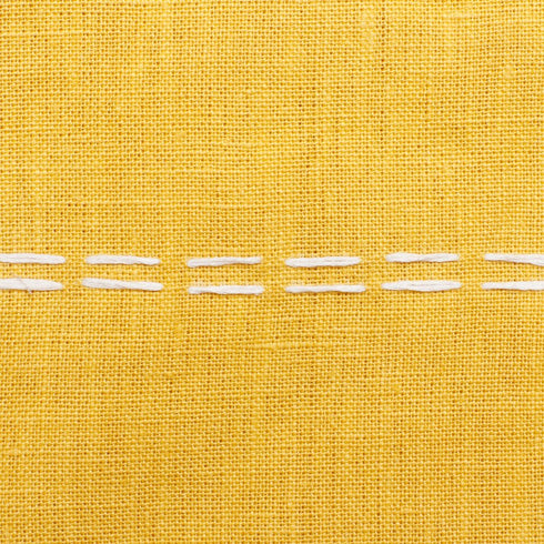 20" X 20" Mustard Linen Striped Zippered Pillow