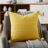 20" X 20" Mustard Linen Striped Zippered Pillow