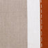 20" X 20" Rust And Gray Linen Striped Zippered Pillow