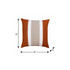 20" X 20" Rust And Gray Linen Striped Zippered Pillow