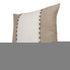 20" X 20" Gray And Tan Linen Patchwork Zippered Pillow