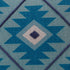 20" X 20" Blue And White 100% Cotton Geometric Zippered Pillow
