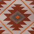 20" X 20" Rust And Off-White 100% Cotton Geometric Zippered Pillow