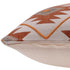 20" X 20" Rust And Off-White 100% Cotton Geometric Zippered Pillow