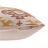 20" Yellow And Rust Cotton Geometric Throw Pillow