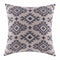 20" X 20" Blue And Gray 100% Cotton Geometric Zippered Pillow