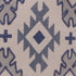 20" X 20" Blue And Gray 100% Cotton Geometric Zippered Pillow