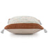 20" X 20" Brown and White Cotton Abstract Throw Pillow