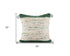 20" X 20" Green And Off-White 100% Cotton Abstract Zippered Pillow
