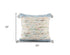 20" X 20" Blue and Off White Abstract Cotton Pillow