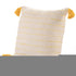20" X 20" Golden Yellow And Ivory 100% Cotton Striped Zippered Pillow