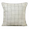 20" X 20" Ivory And Black Linen Geometric Zippered Pillow
