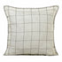 20" X 20" Ivory And Black Linen Geometric Zippered Pillow