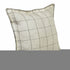 20" X 20" Ivory And Black Linen Geometric Zippered Pillow