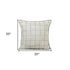 20" X 20" Ivory And Black Linen Geometric Zippered Pillow