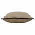 20" Tan And Black Linen Color Block Throw Pillow