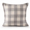 20" X 20" Light Gray And Ivory Polyester Plaid Zippered Pillow