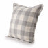 20" X 20" Light Gray And Ivory Polyester Plaid Zippered Pillow