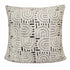 30" X 30" White And Blue 100% Cotton Geometric Zippered Pillow