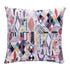24" X 24" Red Pink Blue Gray And Black Polyester Abstract Zippered Pillow