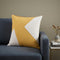24" X 24" Yellow And Ivory 100% Cotton Abstract Zippered Pillow