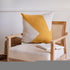 24" X 24" Yellow And Ivory 100% Cotton Abstract Zippered Pillow