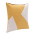 24" X 24" Yellow And Ivory 100% Cotton Abstract Zippered Pillow