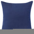 20" Navy Blue And Ivory Cotton Abstract Throw Pillow