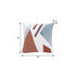20" X 20" Brown Blue And Off-White 100% Cotton Abstract Zippered Pillow