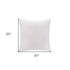 20" X 20" Ivory 100% Cotton Zippered Pillow