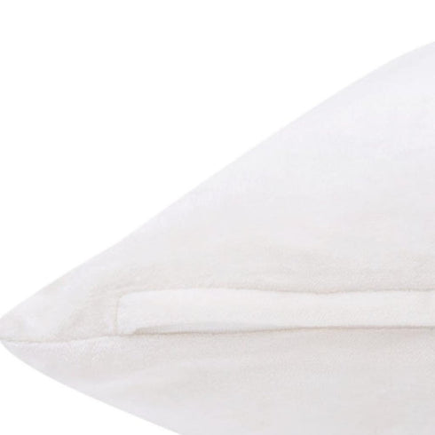 20" X 20" Ivory 100% Cotton Zippered Pillow