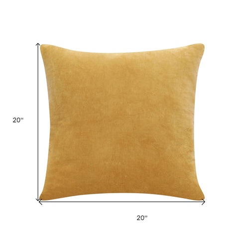 20" Yellow Throw Pillow