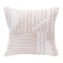 22" Beige and White Geometric Cotton Throw Pillow With Texture