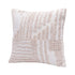 22" Beige and White Geometric Cotton Throw Pillow With Texture