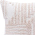 22" Beige and White Geometric Cotton Throw Pillow With Texture