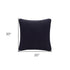 20" X 20" Black Linen Zippered Pillow
