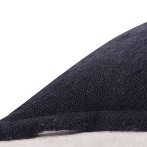 20" X 20" Black Linen Zippered Pillow