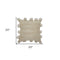 20" X 20" Tan Jute Zippered Pillow