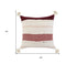 20" X 20" 100% Cotton Striped Zippered Pillow