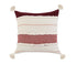 20" X 20" 100% Cotton Striped Zippered Pillow