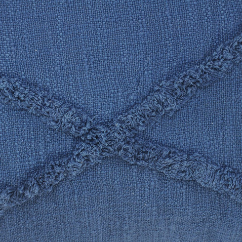 26" X 26" Cobalt Blue 100% Cotton Zippered Pillow
