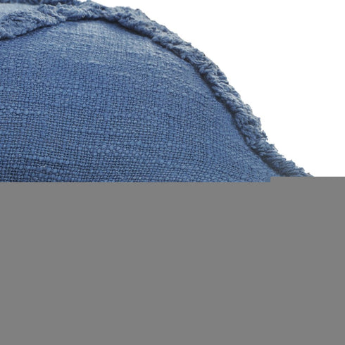 26" X 26" Cobalt Blue 100% Cotton Zippered Pillow