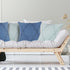 26" X 26" Cobalt Blue 100% Cotton Zippered Pillow