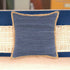 20" Blue and Beige Throw Pillow
