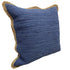 20" Blue and Beige Throw Pillow