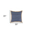 20" Blue and Beige Throw Pillow