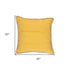 20" Yellow and Beige Throw Pillow