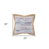 20" X 20" Tan Pastel Blue And Pastel Yellow 100% Cotton Geometric Zippered Pillow