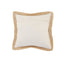 20" X 20" Tan Pastel Blue And Pastel Yellow 100% Cotton Geometric Zippered Pillow