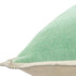 20" X 20" Pastel Green And Cream 100% Cotton Zippered Pillow